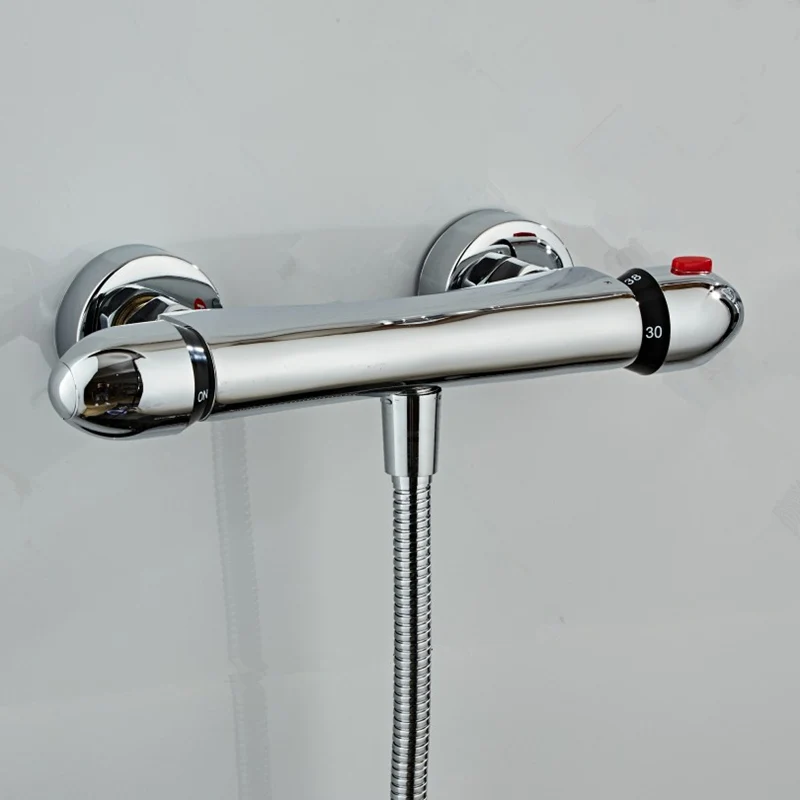 

Thermostatic Shower Faucets Bathroom Thermostatic Mixer Hot And Cold Bathroom Mixer Mixing Valve Bathtub Faucet Chrome Finish