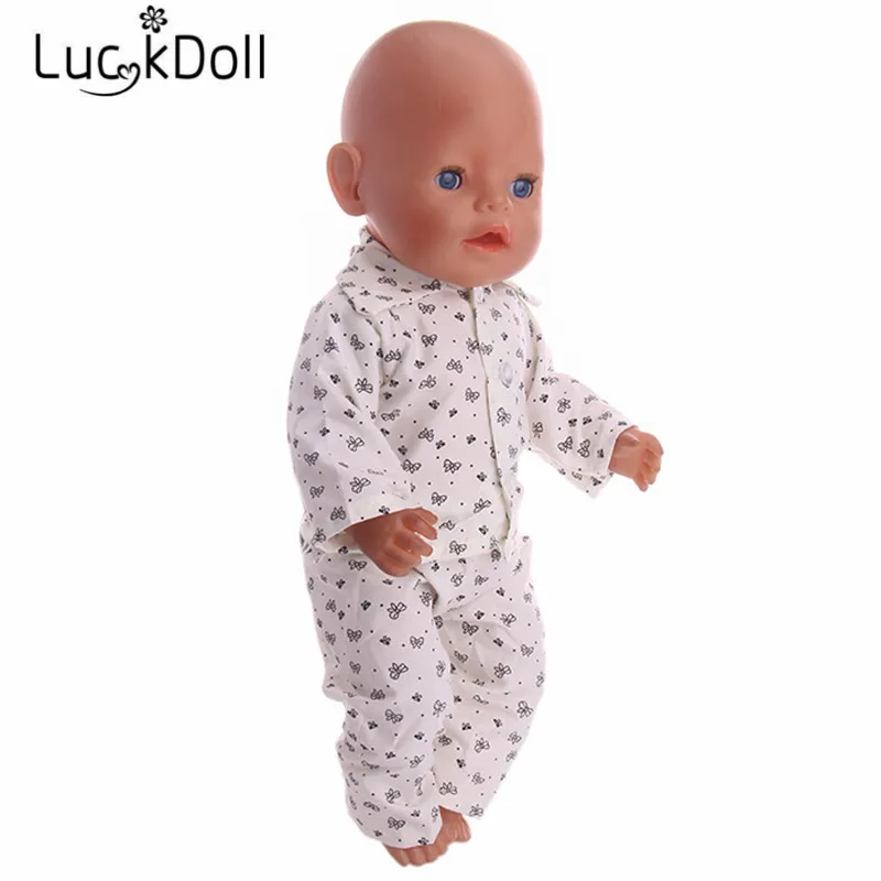 LUCKDOLL много стилей пижамы подходят 18 дюймов Американский 43 см Кукла одежда аксессуары, игрушки для девочек, поколение, подарок на день рождения