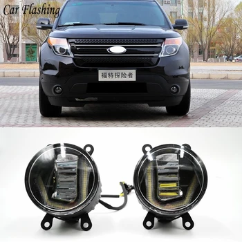 

3-IN-1 Functions LED For Ford Explorer 2011 2012 2013 2014 DRL Daytime Running Light Car Projector Fog Lamp with yellow signal
