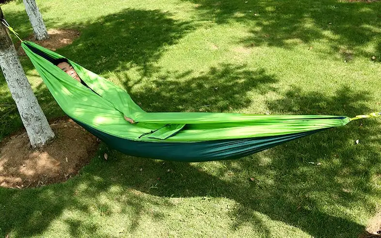 1 человек многофункциональный портативный гамак из парашютной ткани на открытом воздухе Выживание гамаки для кемпинга сад для отдыха и путешествий на открытом воздухе Зонт 230 см