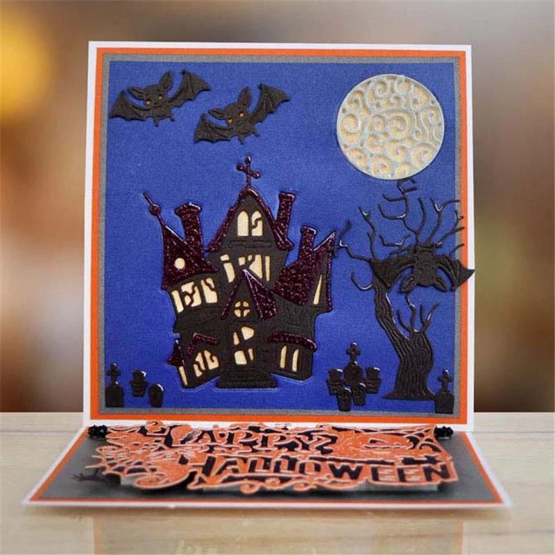 

Happy Halloween Metal Cutting Dies for Scrapbooking New 2019 Letter Craft Dies Embossing Dies Cuts Card Making Stencils