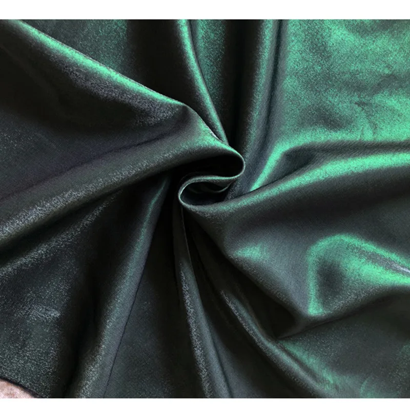 CF551 иллюзорная Luste Бирюзовая шелковая атласная Тенсел хлопок льняная ткань Цветная глазурь модная ткань для женского модного платья