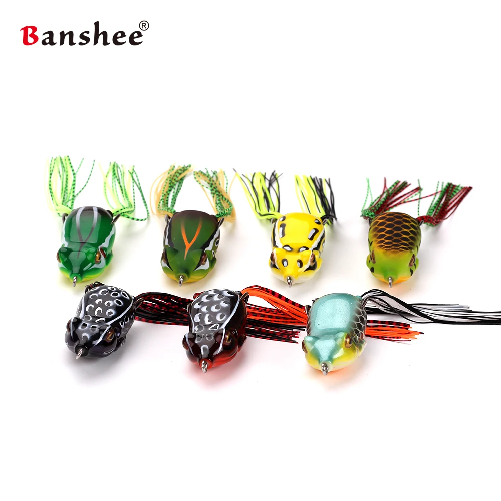 Banshee 15 г 60 мм Большая мягкая лягушка со змеиной головой/окуня Topwater Ray лягушки