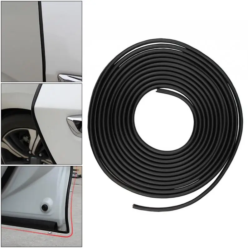 

5M PVC Car Door Edge Guards Strip Anti-collision Interior Decoration Sticker Line Scratch Protector Double-sided Adhesive Strip