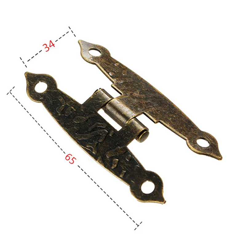 Wooden Box Hinge Antique H-Type Hinge Metal Hinge 4-Hole Flat Door Hinge Link Tablets for Jewelry Boxes Furniture Fittings
