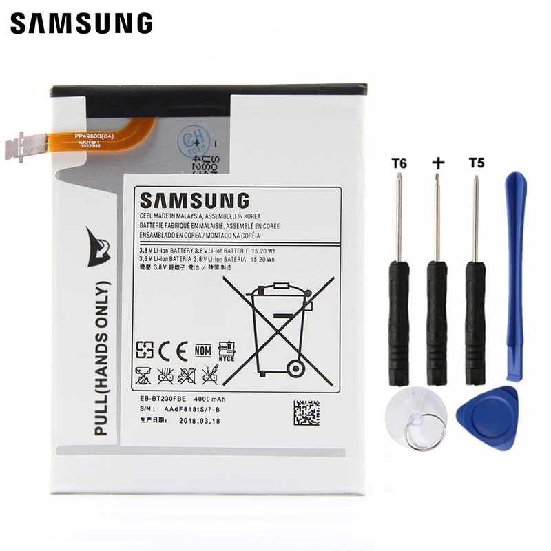 

Samsung Original Replacement Tablet Battery EB-BT230FBE For Galaxy Tab 4 7.0 Nook SM-T230 T231 T235 EB-BT239ABE 4000mAh