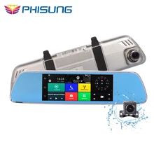 Phisung v200 dvr 3 г android gps 7.0in зеркало заднего вида камера rom 16 ГБ ночного видения автомобильный видеорегистратор автомобильный видеорегистратор с двумя камерами