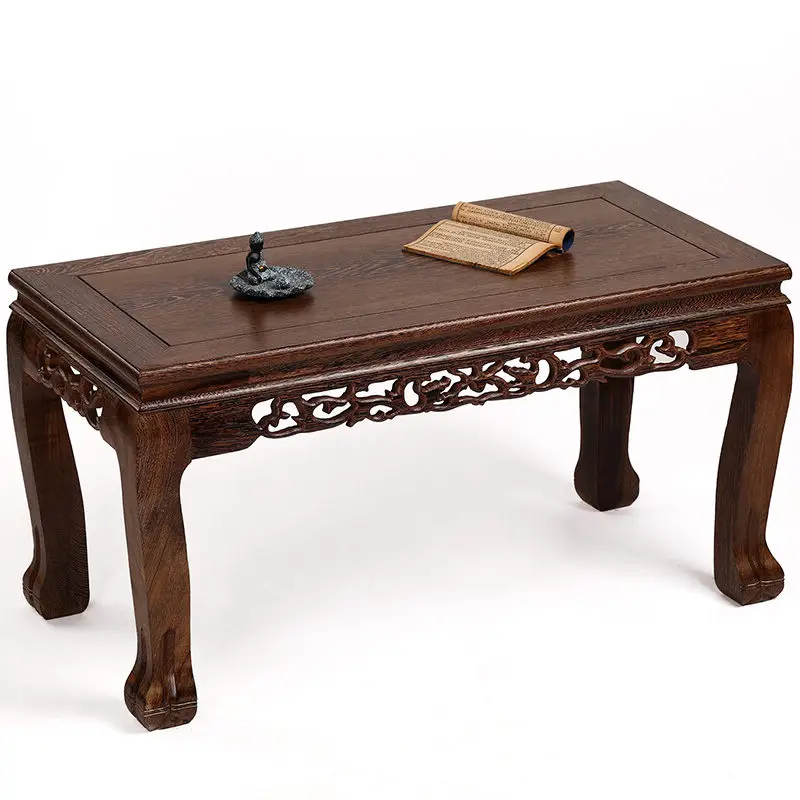 

Mahogany furniture wooden wood table Kang several windows carved antique tatami platform