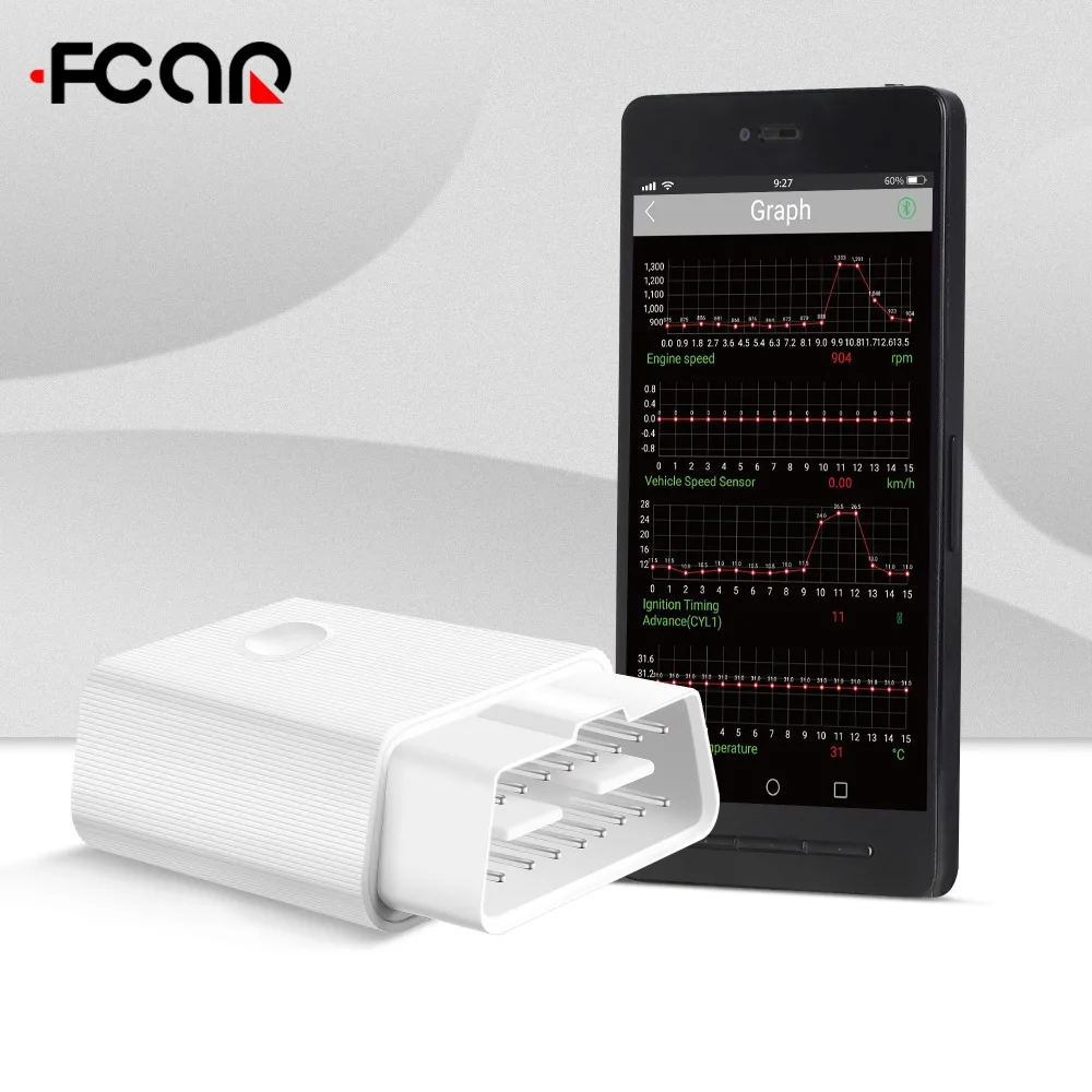 

FCAR FOBD Bluetooth OBD2 Scanner Diagnostic Tool OBD2 Car Diagnostics Scanner for Car Oil Service Reset for Android & IOS Phone