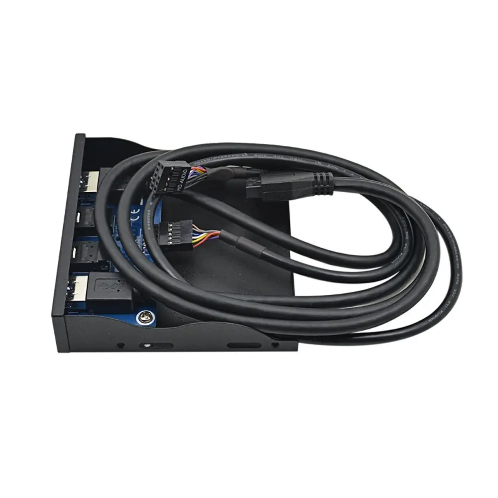  3.5 Pollici in Metallo Pannello Frontale Usb 3.0 2 Porte Hub con 1 Hd Porta di Uscita Audio E 1 Ing