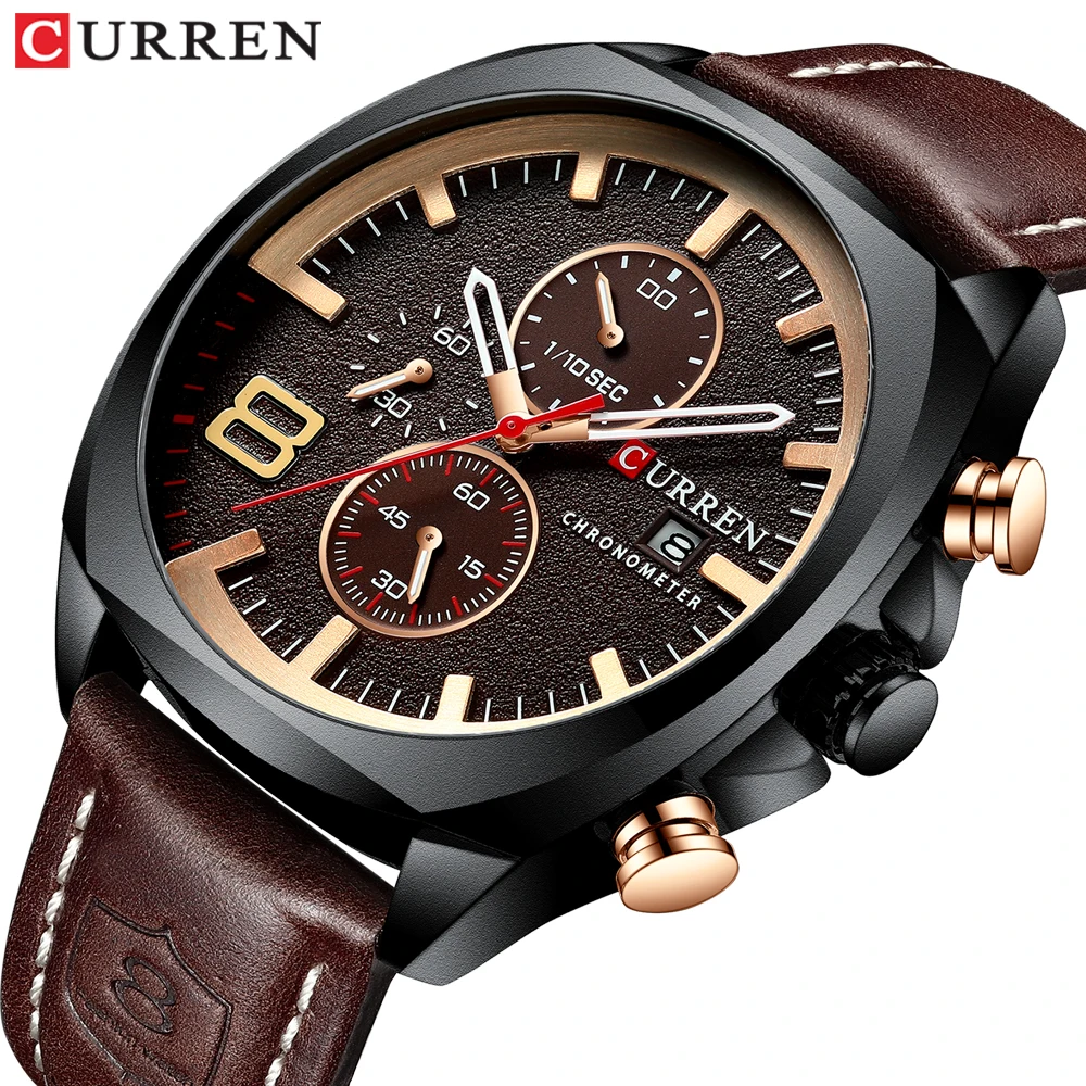 

CURREN Fashion Men's Sport Watch Men Analog Quartz Watches Waterproof Clock Male Date Military Wrist Watches Men 2019 esportivo