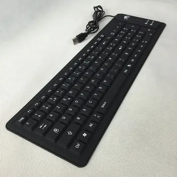 

New French Silicone Keyboard USB 2.0 Silicone Roll Up Foldable Computer Keyboards for PC EM88