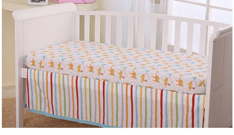  4 pieces Crib Infant Room Kids Baby Bedroom Set Nursery Bedding Car Animal Floral cot bedding set f - 33051733888