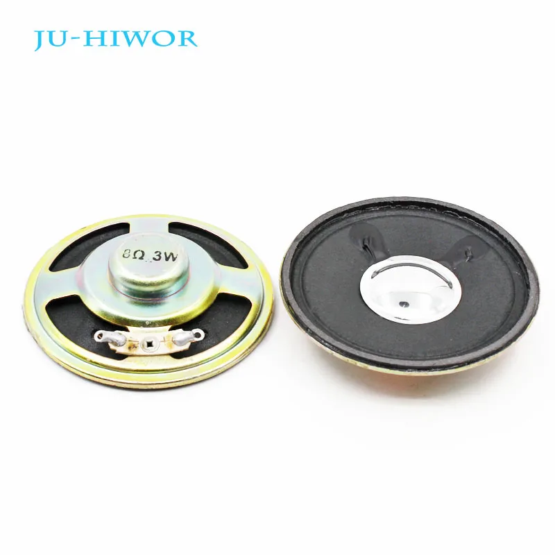 

2pcs Acoustic Speaker 8R 3W 57MM Bass Loudspeaker Black 18 Internal Magnet Paper Hat Height 14mm
