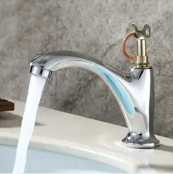 

G1/2 Brass Outdoor Lock With Anti-theft Key Faucet Bathroom Basin Quick-opening Faucet Creative Single Cold Tap