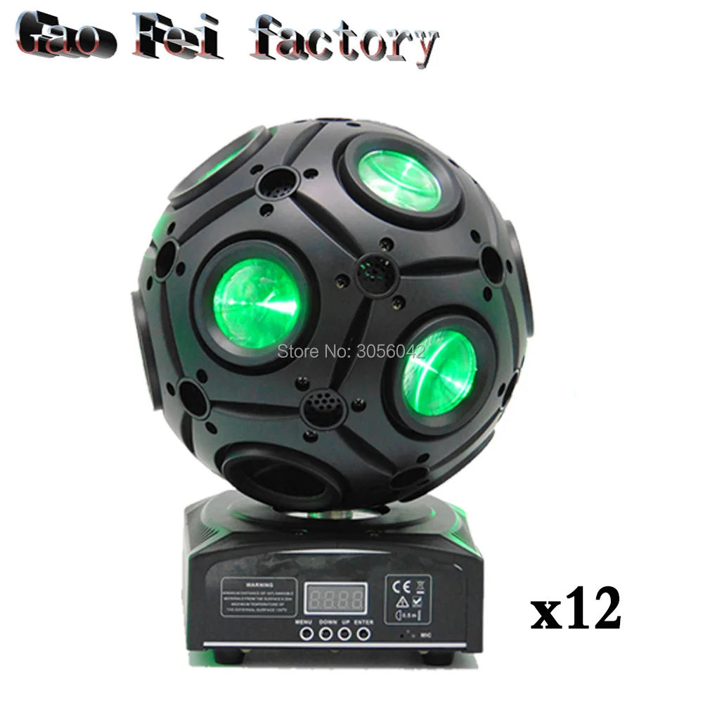 

12pcs/lot 9x10W RGBW 4in1 LED Football magic ball Moving Head Light Great Show Effect DJ