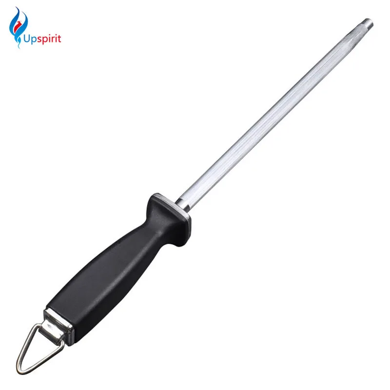 New High Quality 10 Inch Knife Sharpener Carbon Steel Sharpening Rod For Chefs Plastic Handle Kitchen