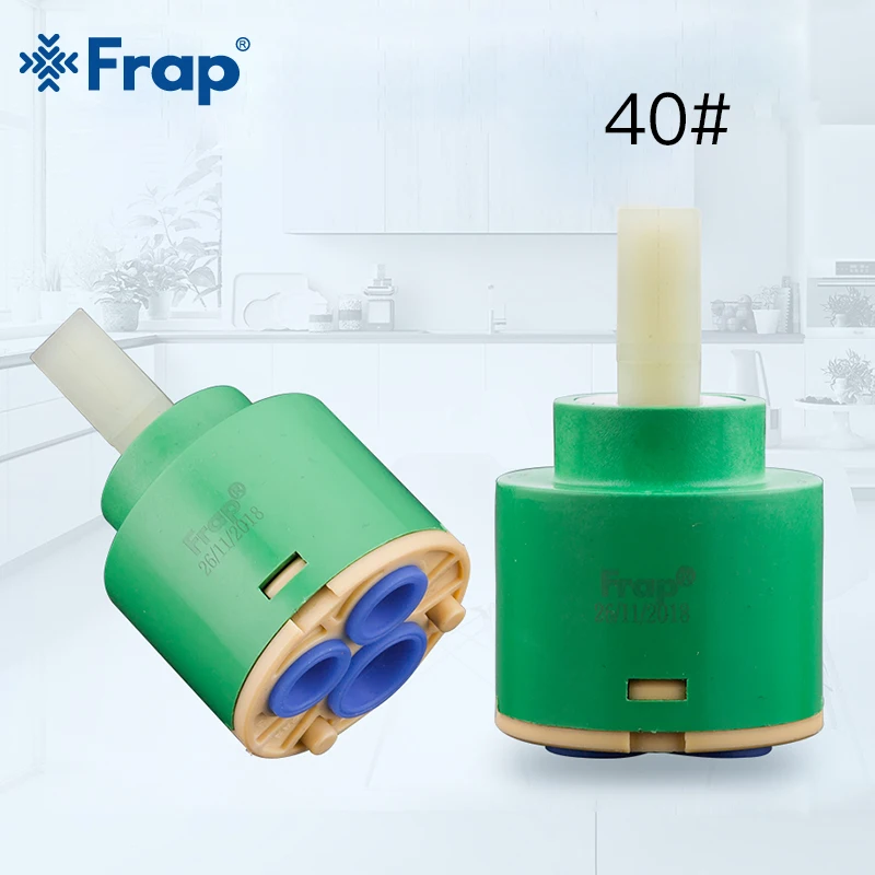 

Frap 10pcs 40mm Ceramic Cartridge for Faucet Mixer Low Torque Spindle Free Rotation Flat Base kitchen Faucet Accessories F50-3