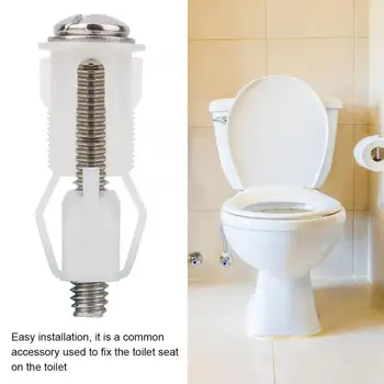 

3Pair/set DIY Plastic Toilet Seat Screw Set Bathroom Repairing Fitting Tools Toilet Fixings Accessories