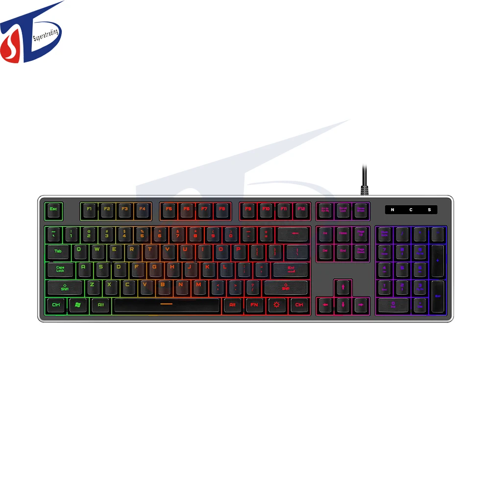 Новый RGB Проводная клавиатура Профессиональная USB gaming механическая для PC