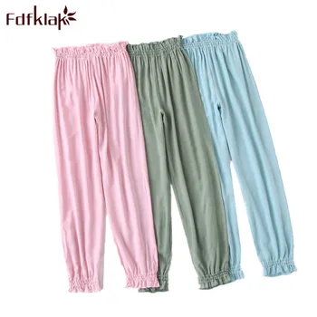 

Fdfklak Spring Summer Cotton Sleep Pants Pajama Bottoms Trouser To Sleep Lady Nightwear Pant Pijama Pants Sleep Bottom Q897
