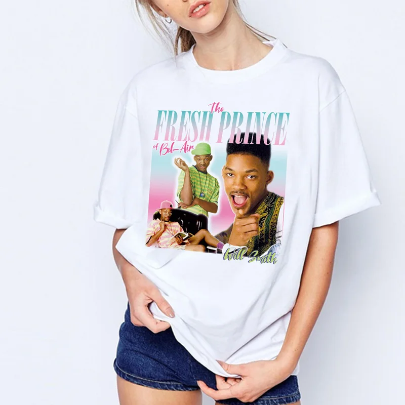 Fresh Prince of Bel Air футболка женская летняя обувь Забавные футболки с графикой будет