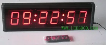 

3inch red color hours,minutes and seconds countdown led clock free shipping(HIT6-3R)
