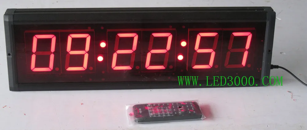 

3inch red color hours,minutes and seconds countdown led clock free shipping(HIT6-3R)