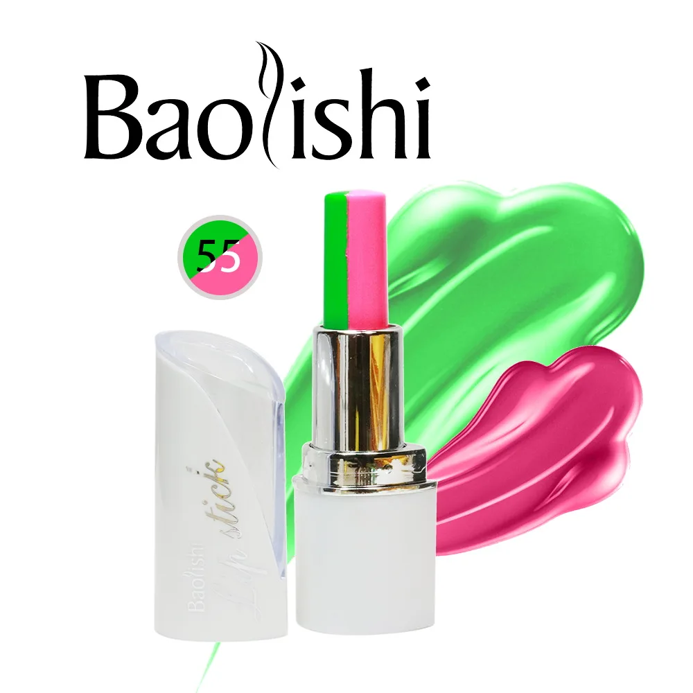 Baolihi mix двухцветная матовая губная помада стойкий бальзам для губ Черный Цвет