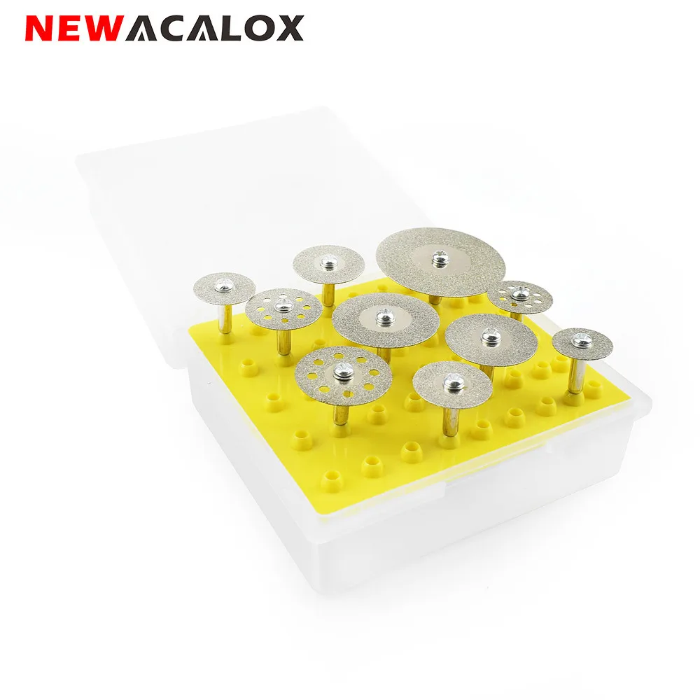 NEWACALOX 10 шт./компл. мини абразивные диск dremel инструменты колёса резка диск Buffs ювелирные изделия с алмазами драгоценный камень шлифовальн