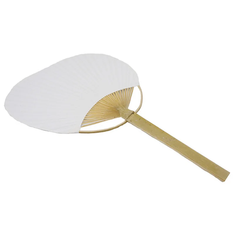 500pcs/lot Paddle Hand Fans with Bamboo Frame and Handle Wedding Party