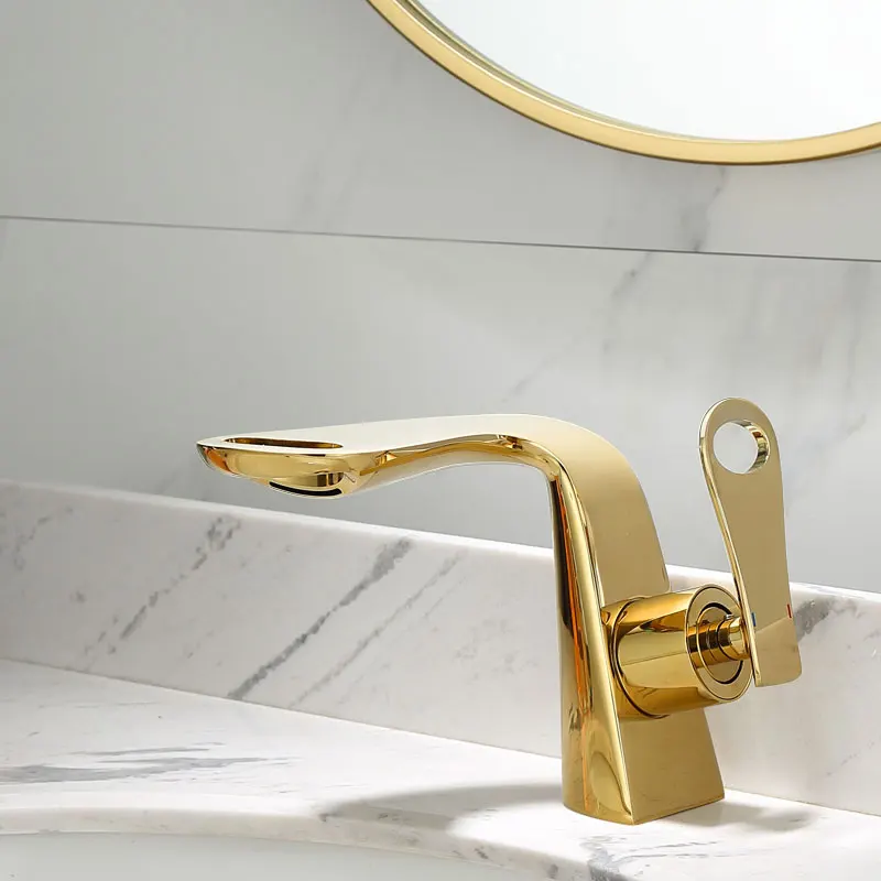

Basin Faucets Total Brass Bathroom Faucet Single handle Basin Mixer Tap Bath Gold Faucet Sink Water Crane Chrome New Arrivals