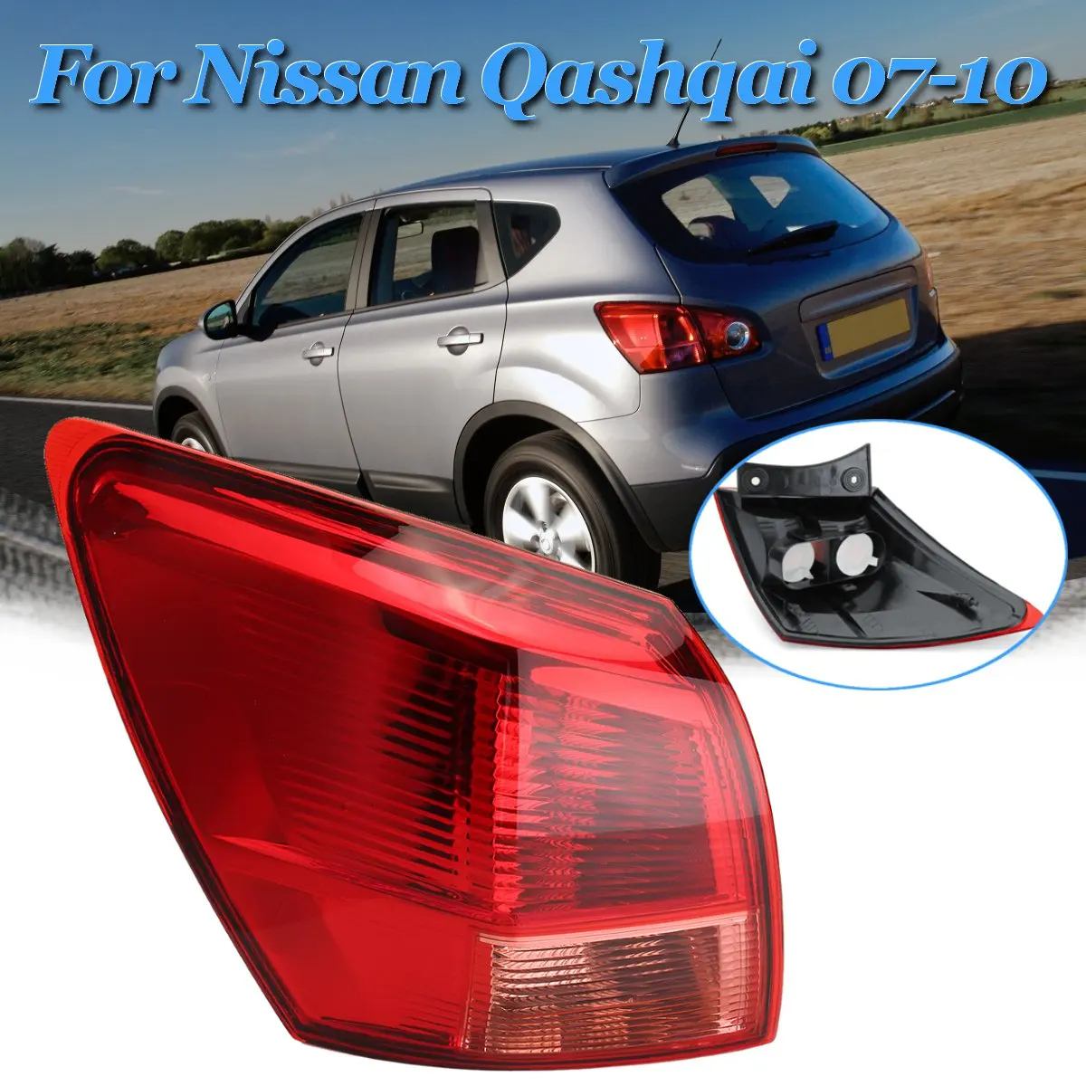Высокое качество тормозной задний фонарь лампа для Nissan Qashqai 2007 2008 2009 2010 торможение свет лампы Корпус без жгута - Цвет: Left