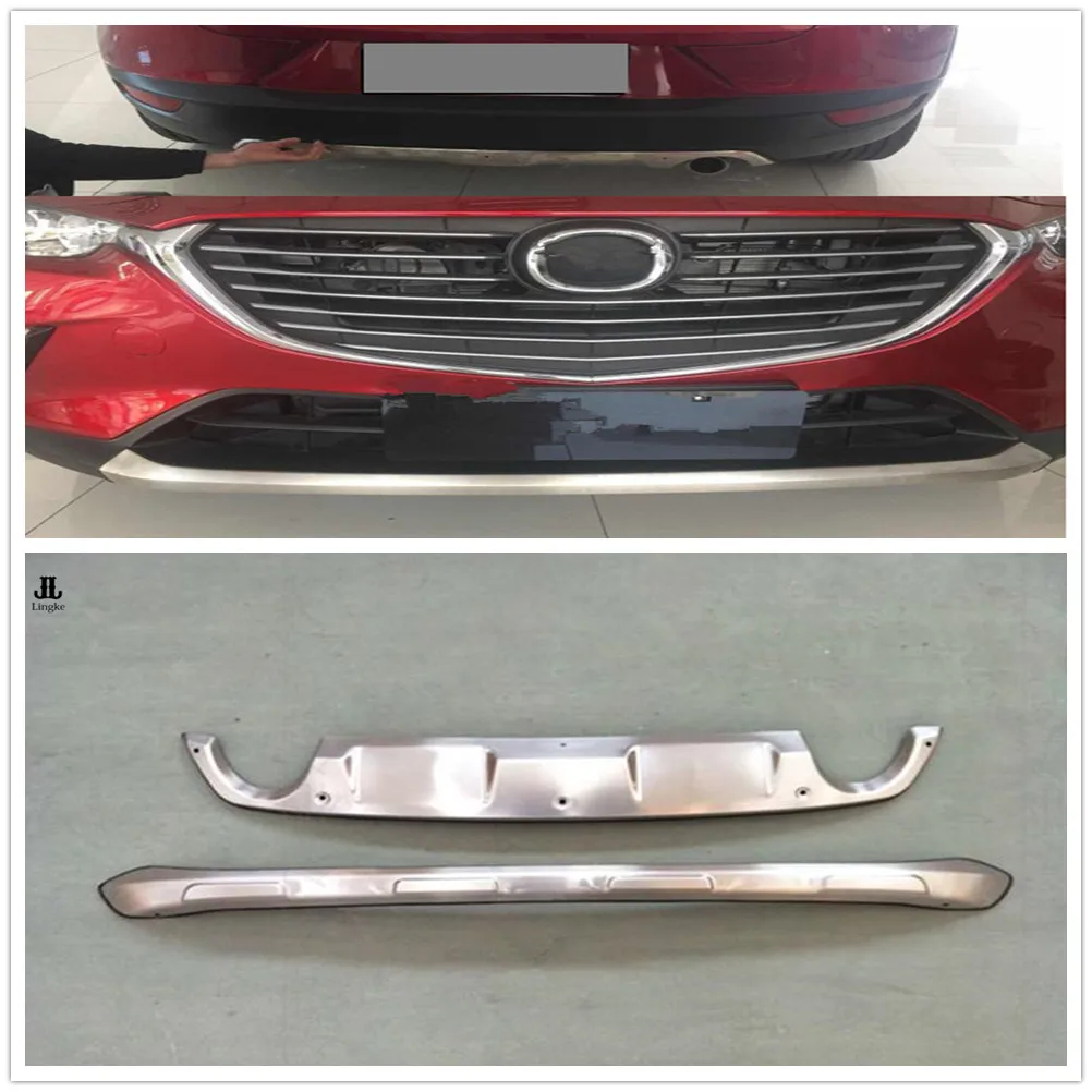 Stainless Front Rear skid plate bumper board For Mazda CX 3 CX3 2016
