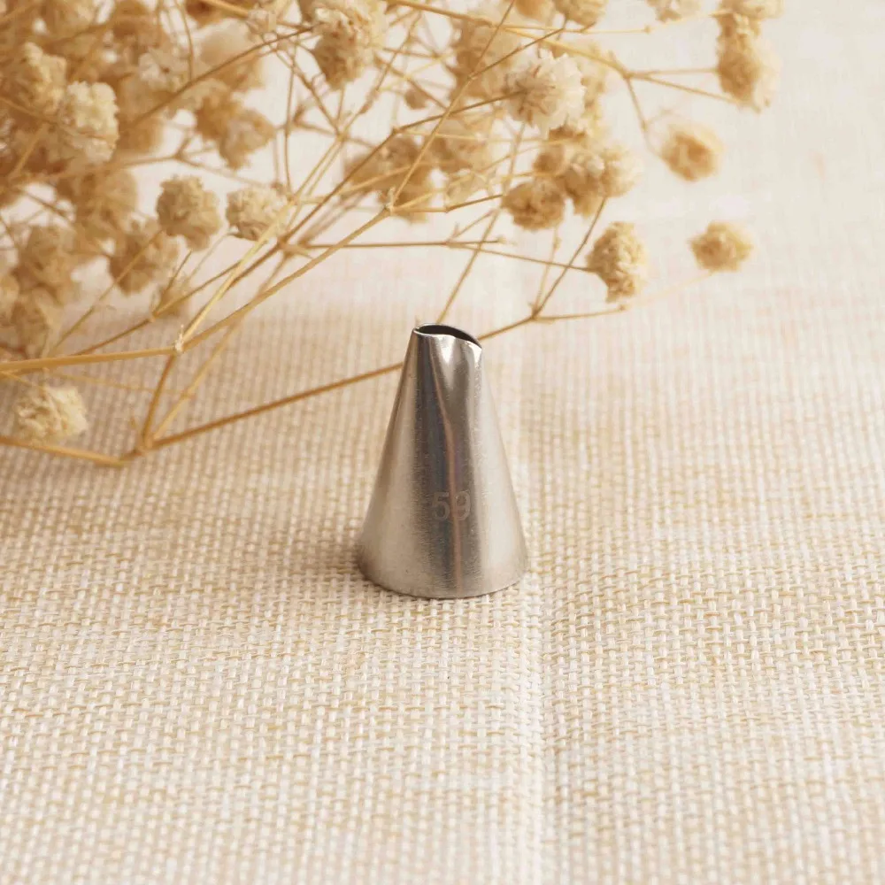 

#59 Small Size Rose Petal Decorating Tip Icing Nozzle Cake Decorating Tips Stainless Steel Writing Tube Pastry Tools Bakeware