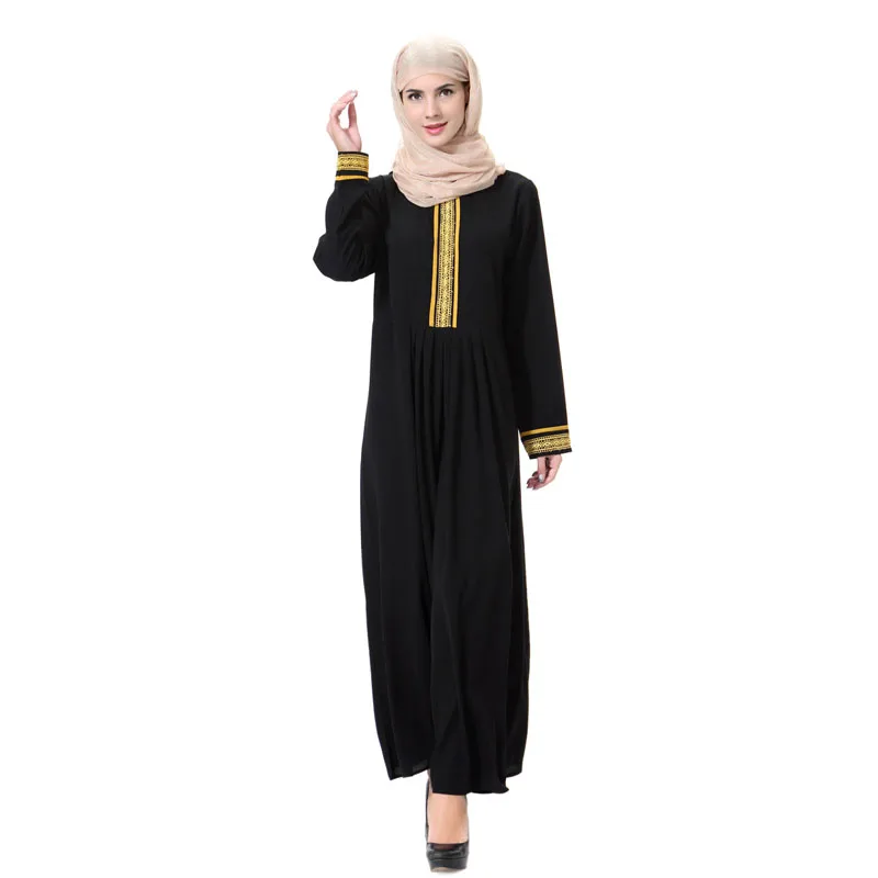 Мусульманская женская хлопковая кружевная мусульманская одежда с длинными рукавами Турецкая абайа марокканский кафтан халаты Ближний Восток платье хиджаб Размер s-xxxl