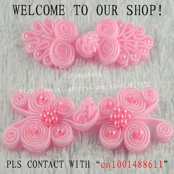 

Handmade Chinese knot buttons 6.0-7.0cm 30 pcs peacock and butterfly mixed pink free shipping