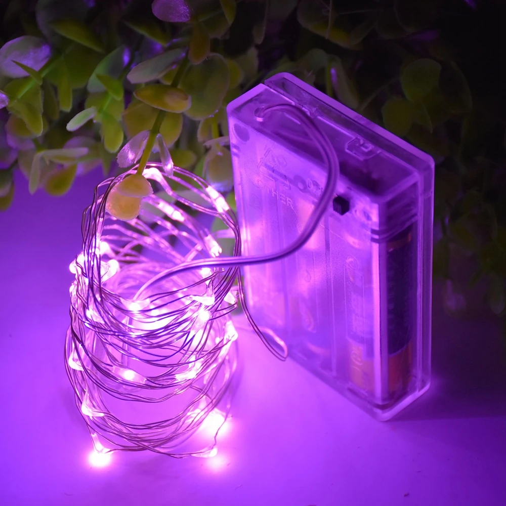 

LED String lights 4M Silver Wire Garland Home Christmas Wedding Party Decoration Powered by 5V Battery USB Fairy light