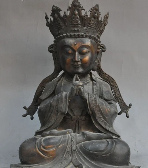 

005597 tibet buddhism pure bronze Tantra Shakyamuni Shakyamuni Tathagata buddha statue