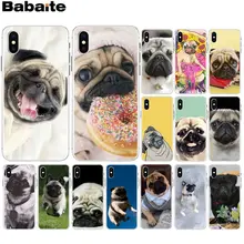 Babaite pug perro de lujo diseño único de la cubierta del teléfono para iPhone 6S 6plus 7 7plus 8 8Plus X Xs X MAX 5 5S XR