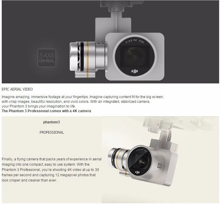 DJI Phantom 3 Professional Advance Standard Drone RTF GPS System With 4K HD Camera FPV Drones Phantom 3 RC Helicopter