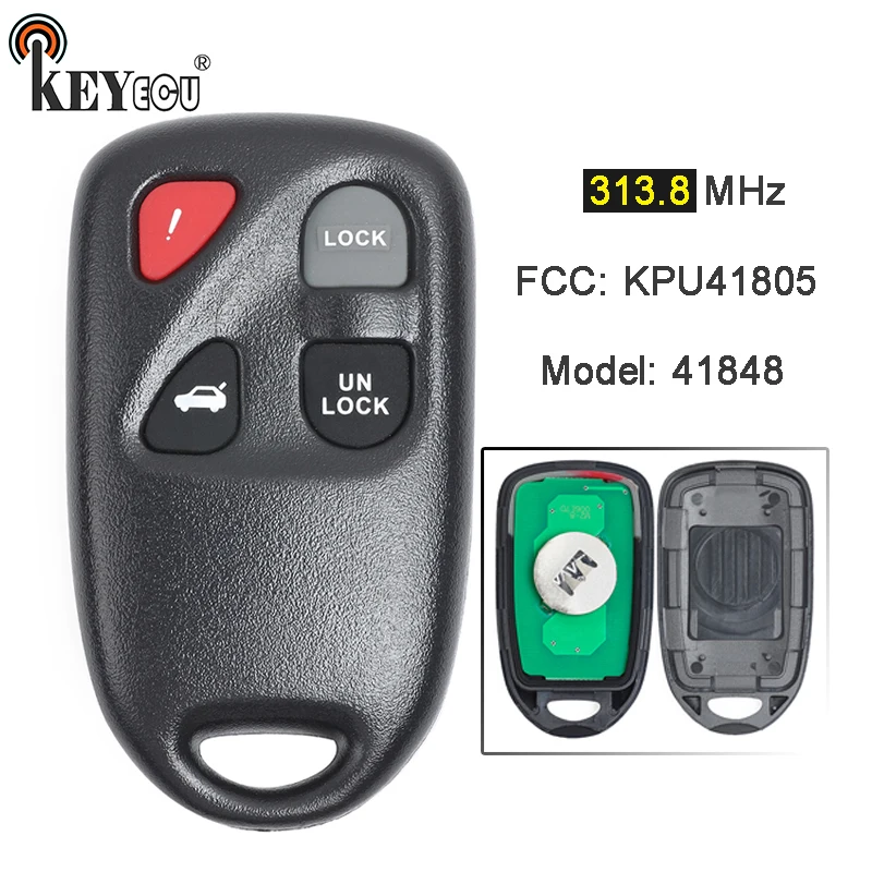 KEYECU 313 8 МГц FCC: KPU41805 Модель: 41848 замена 3 + 1 4 кнопки дистанционного ключа Fob для Mazda RX