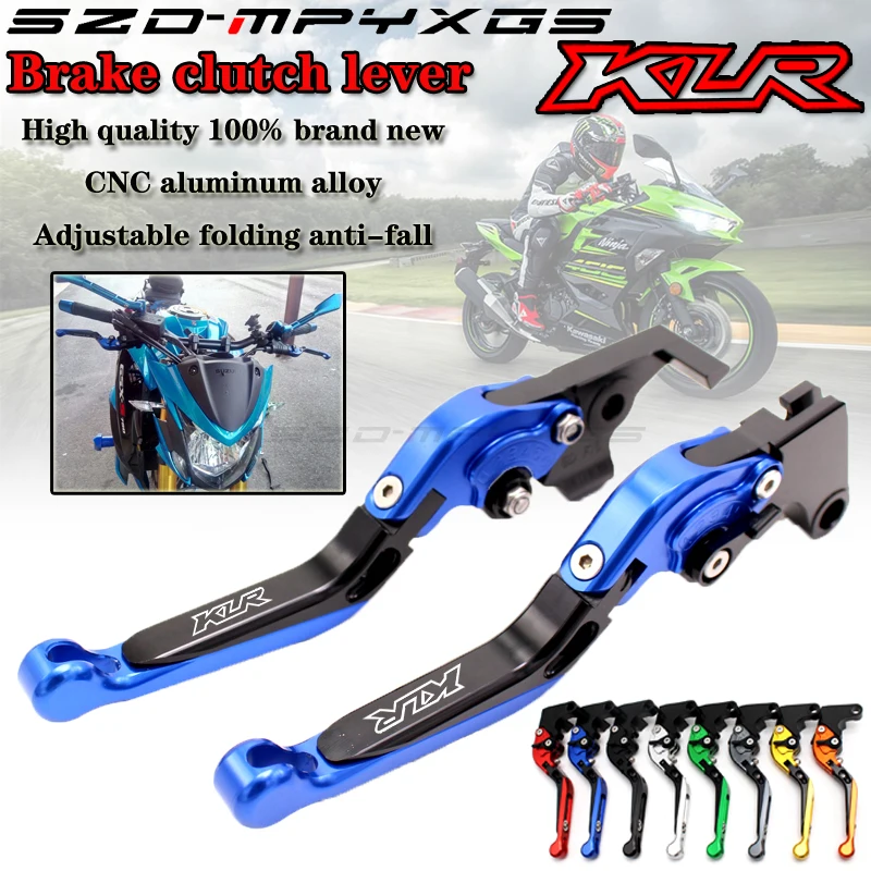 

New high quality CNC aluminum alloy motorcycle foldable extension adjustable clutch brake lever for Kawasaki KLR650 KLR 650 2018