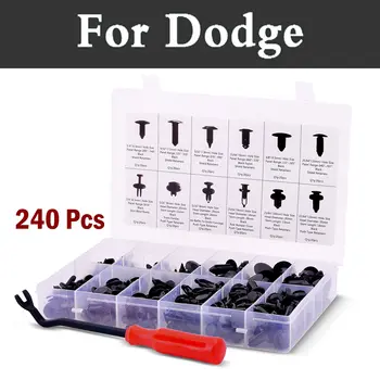 

240pcs Set Car Rivets Kit 12 Popular Sizes Body Panel Clips Fasteners Retainer Auto For Dodge Journey Magnum Nitro Stratus Viper