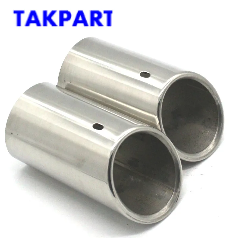 TAKPART Stainless Steel Exhaust Tail Muffler Tip Pipe for A4