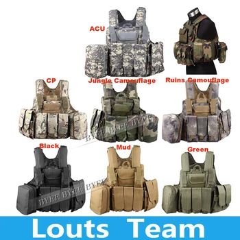 

High Quality Airsoft MOLLE Nylon Combat Outdoor Phantom Tactical Vest Camouflage Military Protective Vest