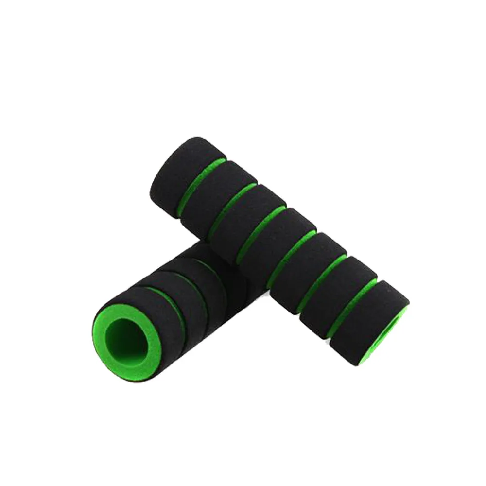 

1pair 2pcs bicycle soft mountain road bike bicycle cycling handlegrip handlegrips sponge bar ends Green Handle Bar Z30702
