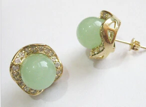 

hj 00763 Elegant Fashion Green stone Earring AAA Grad A0422