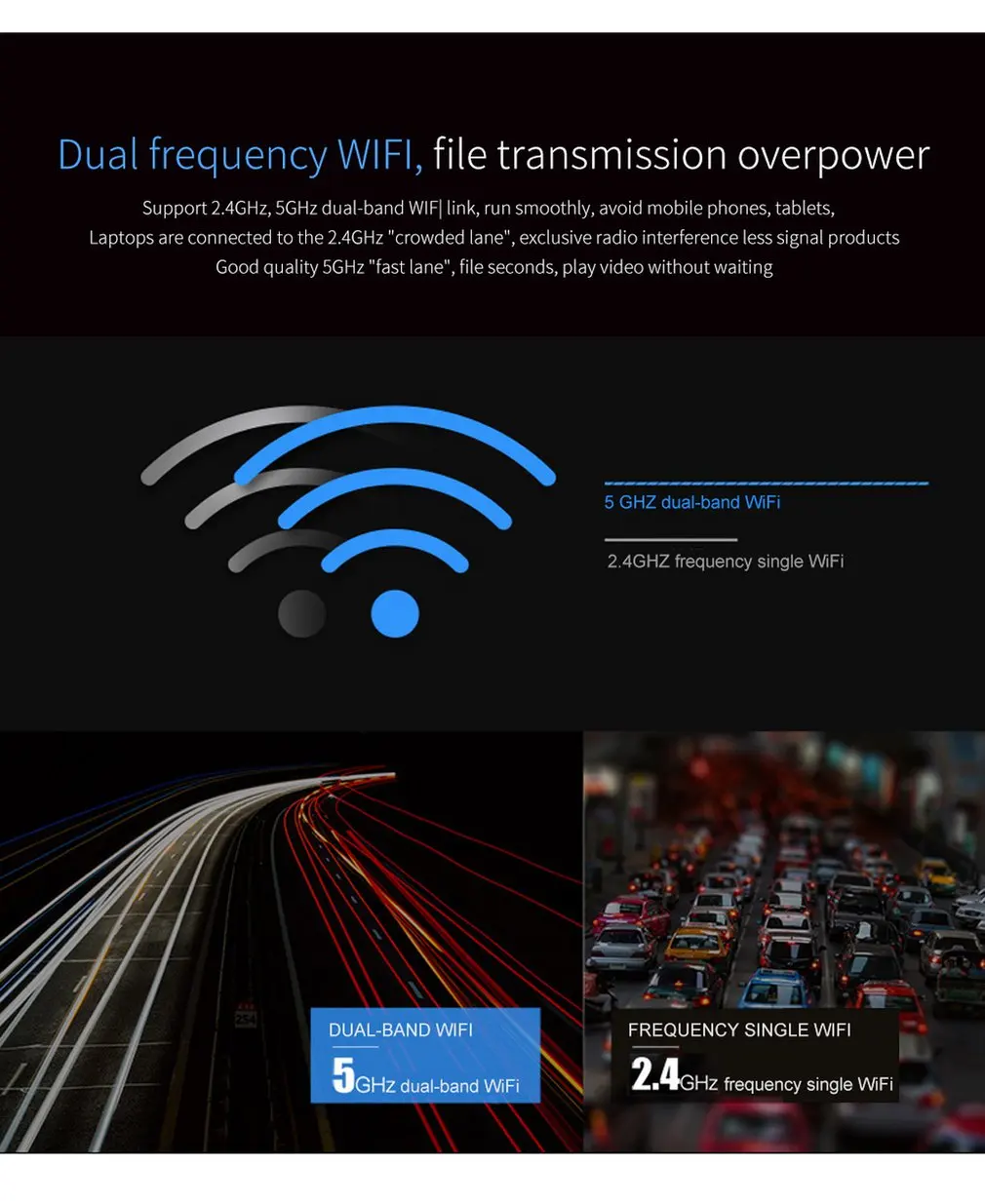 4505/5200/5250/5800 5G Портативный двухдиапазонный экшн-камера с Wi-Fi приемник Вай-Фай адаптер ключ Bluetooth приемник ярких Bluetooth 4,2