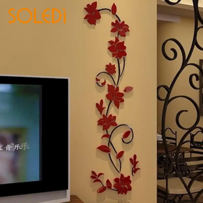 

3D Flora Designed Flower Craft Bedroom Kitchen Livingroom Hallway Sticker